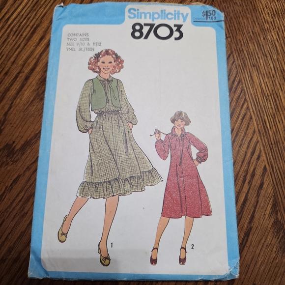 Simplicity Girls Vintage Sewing Pattern Lot - Picture 7 of 7